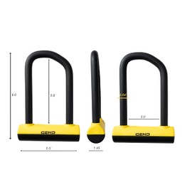 GEND Bike Lock, Heavy Duty Anti Theft High Security Level Bike U Lock with 3ft Chain - 16.20mm Bold Shackle Bike U Lock with Lighted Keys & Mounting Bracket for Road, Mountain, Ebike & Motorcycle