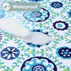 misaya Rectangle Waterproof Vinyl Table Cloth, Wipeable Tablecloth with Flannel