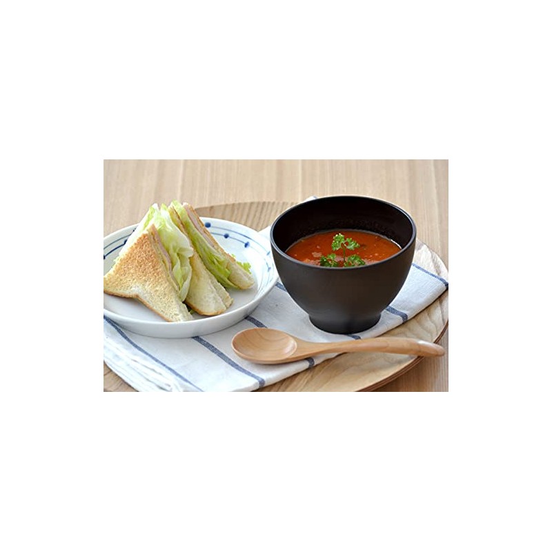 Tableware East Wood Grain Soup Bowl S (Dark Brown) Mat