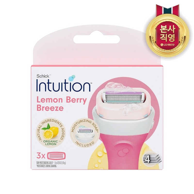 SCHICK Intuition Hair Removal Razor Blades 3 Pack (Natural) /