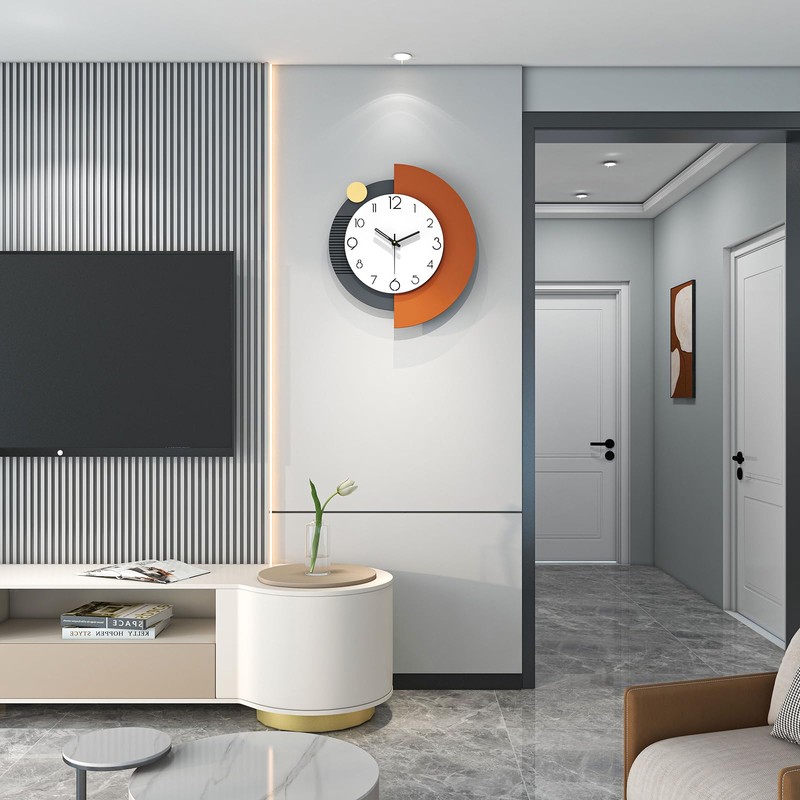 FLEBLE Modern Wall Clocks for Living Room Decor Large Decorative