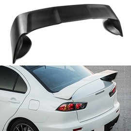 SCITOO Glossy Black Spoiler Wing Body Kit Compatible with 2008-2017 for Mitsubishi Lancer EVO 10 Rear Trunk Spoiler Wing Splitter Chin Exterior Diffuser