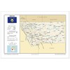 13x19 Montana General Reference Wall Map - Anchor Maps USA