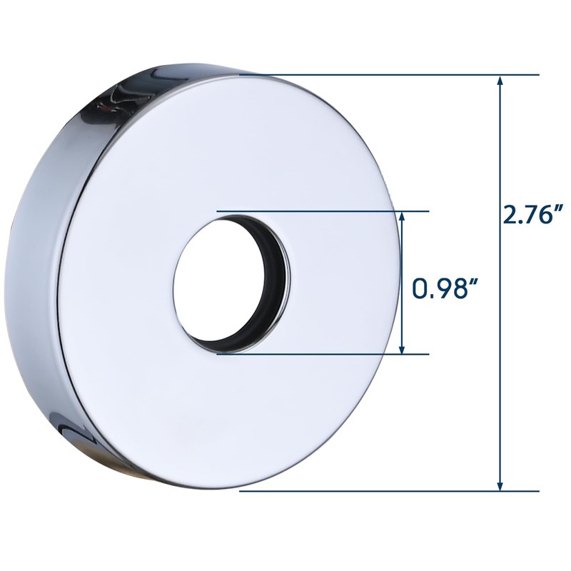 RAINREVIVE Chrome Shower Arm Flange, Shower Arm Stabilizer Bracket and