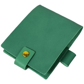 B7 Memo Paper Cover, Genuine Leather, Teapo Leather, with Pen Holder, B7 Size Book Cover B-0178, Peppermint (light green)