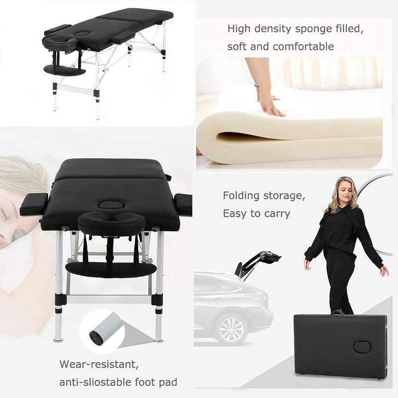 BestMassage Aluminium Massage Bed Portable Massage Table 24 inch Wide