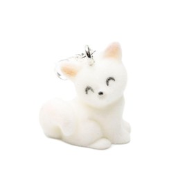 Miniblings Fox Charm Pendant Animal Wild Dog Red Fox Forest Animal Flock White - Handmade Fashion Jewellery I Necklace Pendant Silver-Plated Charm Pendant Charm Bracelet Pendant for Bracelet, Plastic,