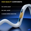 Maximm Extension Cord (1 Foot) 1 Outlet Flat Wire, 3-Prong