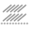sourcing map 1/4"-20 Fully All Threaded Rod, 10 Pcs 304