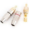 tunghey 10Pack RCA Plug Connectors Coaxial Cable Audio Adapter Gold