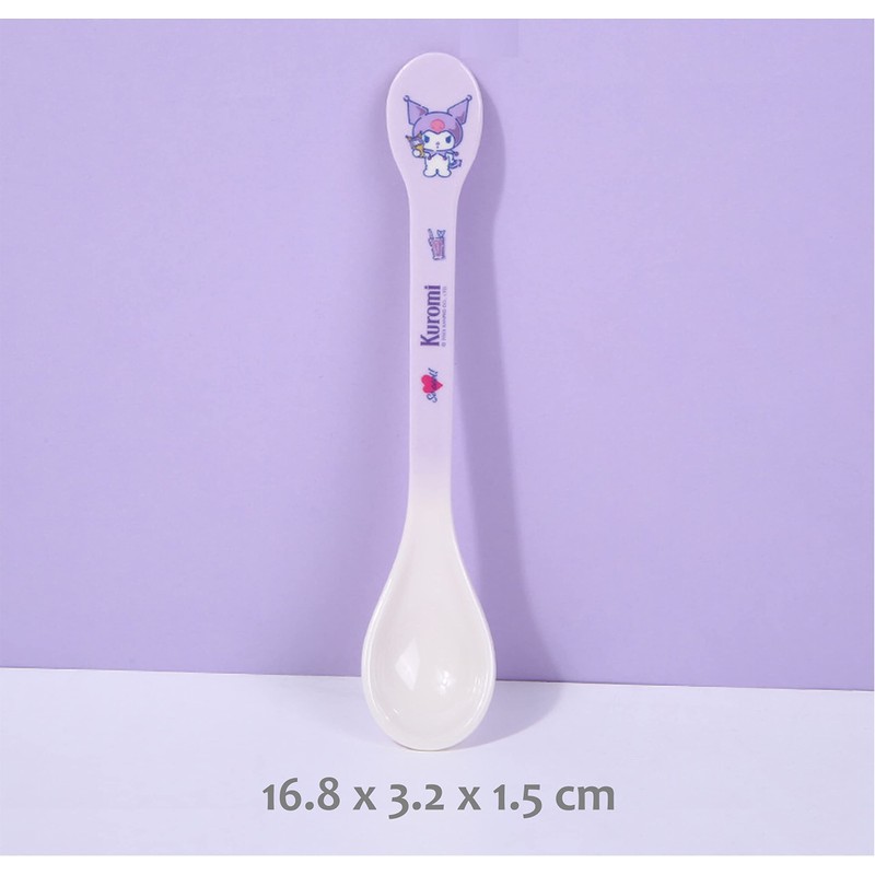 Kuromi Purple Dinnerware Flatware Meal Set – Plate Bowl Cup