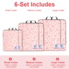 Ougrand 6 Set Compression Packing Cubes for Travel, Durable Luggage