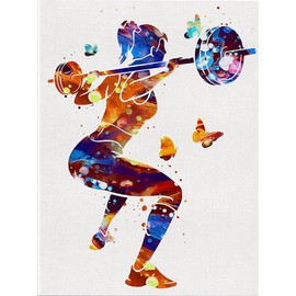 EIBEILI Diamond Painting Kits for Adults, Woman Power 5D Diamond Art Kits for Beginner Exercise DIY Full Drill Diamond Dots Crystal Craft Kits for Home Wall Decor Gifts 12x16 Inch