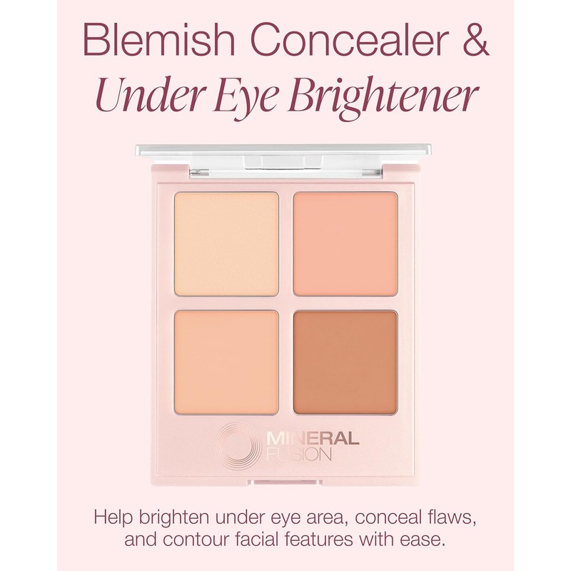 Mineral Fusion Makeup Cream Concealer Eye Palette Quad - 4