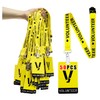 50 Sets Volunteer Lanyards with PVC Plastic Card, Yellow Volunteer