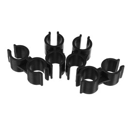 CIYODO 4 pezzi Morsetto doppio per manico scopa e paletta clip fissatore resistente in plastica per organizzare e risparmiare spazio, kit per diametri