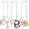 Toy Straps for Baby, 6 Pcs 100% Food Grade Platinum