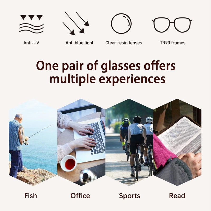 Myfeasy Photochromic Bifocal Reading Glasses Titanium Frameless Men's Reading Glasses