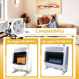 Hipoilk F299201 Blower Fan Kit for Mr Heater 20,000-30,000 BTU Vent-Free Heaters (2016 to Present), F299201 Propane Natural Gas Heater Blower Accessory Kit