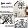 Dankeit Tree of Life Wall Clock, 24Inch Metal Black Family