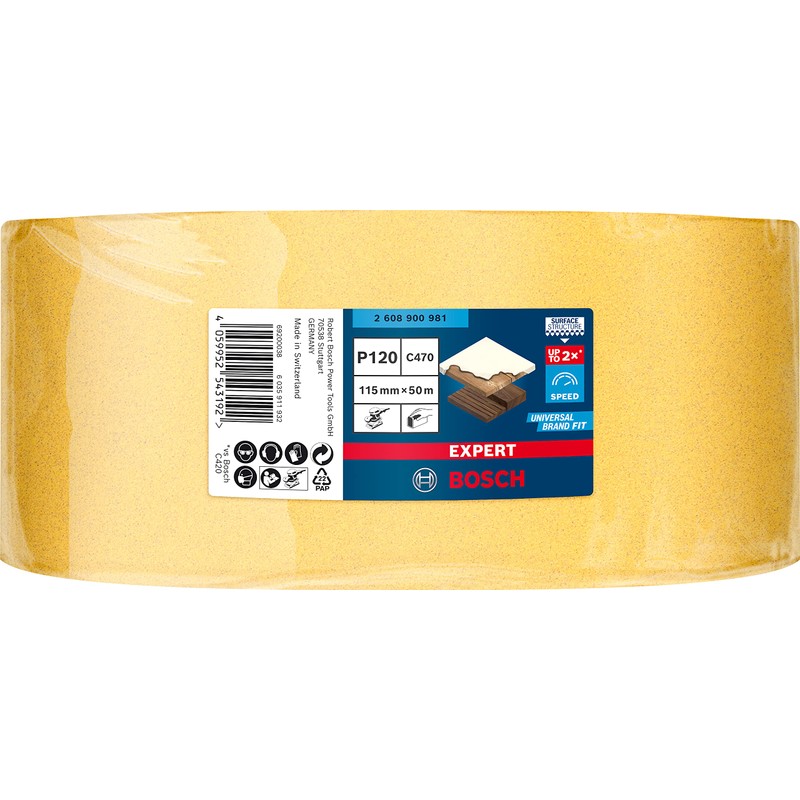 Bosch Professional 1x Expert C470 Sandpaper Roll (for Hardwood, Paint