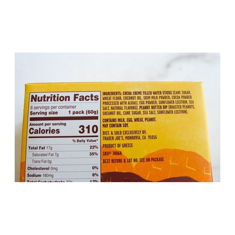 Trader Joe's PB&C Cocoa Creme Wafer Sticks w/ Peanut Butter