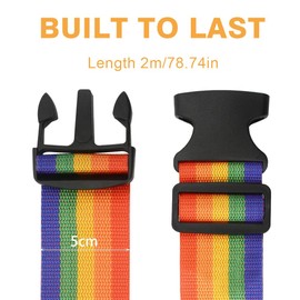 Luggage Straps, 6 PCS Suitcase Straps Set, Adjustable Luggage Straps, Travel Accessories Thickened Luggage Belt for Suitcases Security Non-Slip Travel Belt Travel Accessories 200 x 5 cm 6 Colors