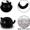 Black Cat Plush Toy Black Cat Pillow,2Pcs Kawaii Black Cat