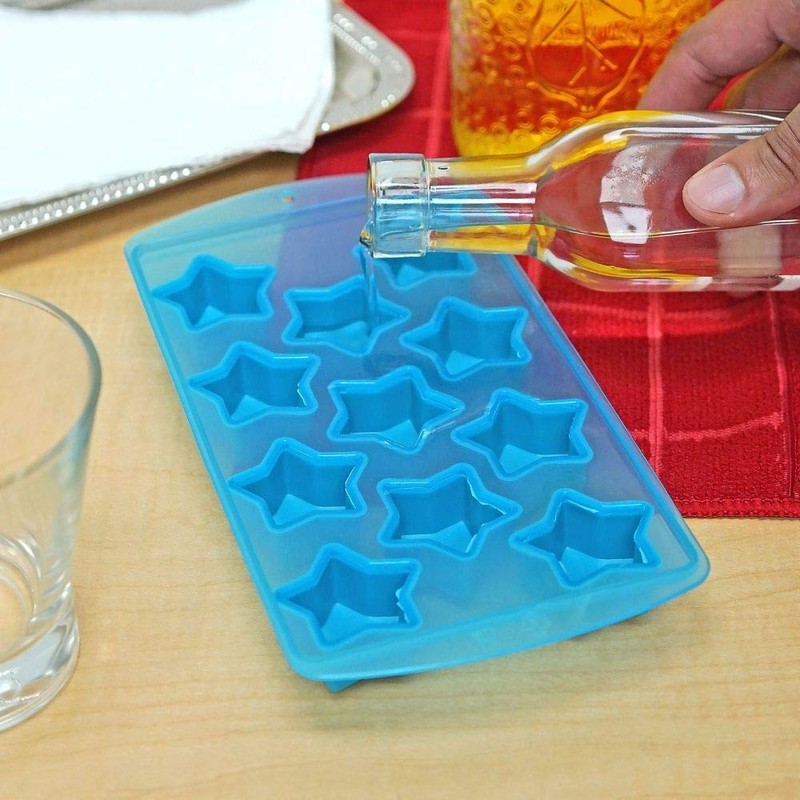 Fairly Odd Novelties Ice Cube Tray, Two Pack, Blue Stars