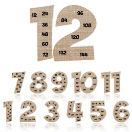 Colarr Multiplication Chart Posters for Classroom Multiple Math Posters from 1 to 12 Counting Numbers Times Educational Multiplication Table Chart for Elementary School Leaning Kids(Burlap Color)