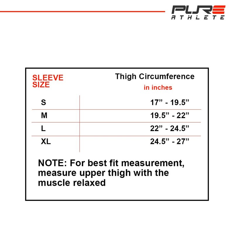 Pure Athlete Full Leg Compression Sleeve - Hamstring, Knee Support