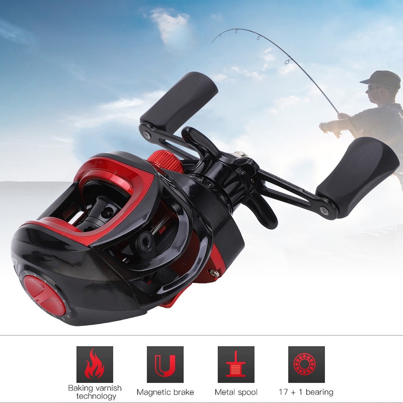 LK201 Plastic/Aluminum Alloy Black Red Magnetic Brake Standard Right/Left Hand