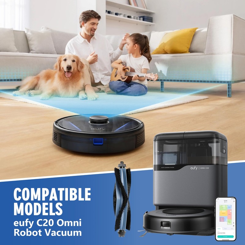 Chrostion 2 Pack Brush Rolleres Replacement Accessories Fit for eufy