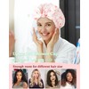 Luvruitaky Shower Cap Luxury Shower Caps for Women Reusable Waterproof