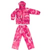 DRY KIDS jacket and trouser set Camo Pink 11/12yrs