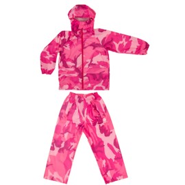 DRY KIDS jacket and trouser set Camo Pink 11/12yrs