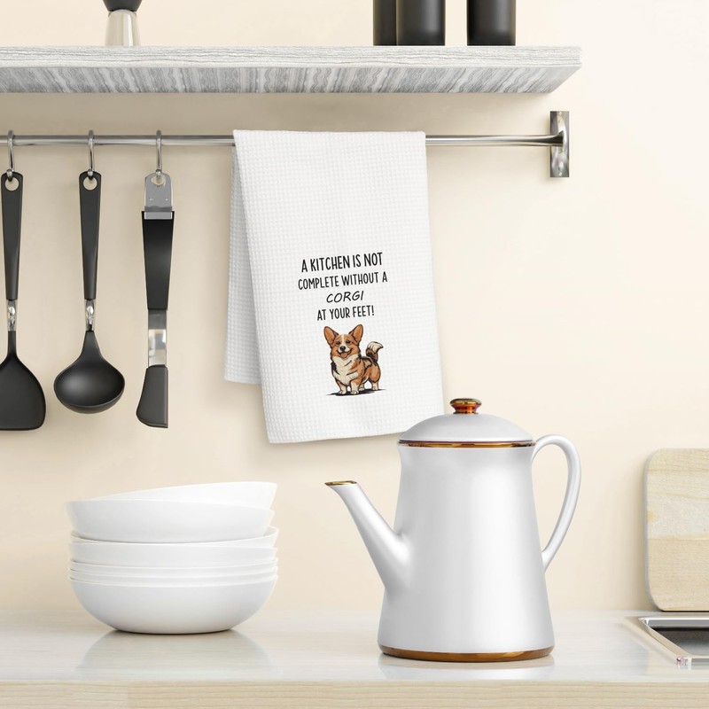 Corgi Kitchen Dish Towels Gift for Women Mom Corgi Lovers,