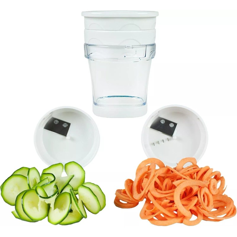 Paderno World Cuisine Two-Blade Handheld Spiralizer Vegetable Spiral Slicer