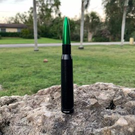 VMS RACING Chevy Silverado Bullet Antenna Also Fits Gmc Sierra Black & Green 1985 to 2006