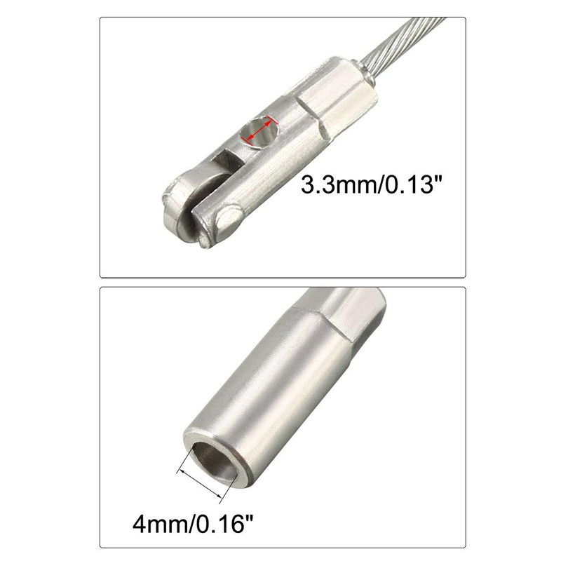 uxcell 2PCS 117mm/4.61inch Flexible Fish Tape Replacement Leader Wire Cable