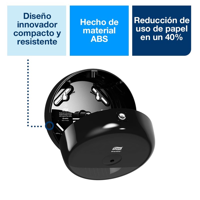 SCA Tork 681008 SmartOne Mini Toilet Roll Dispenser – Black