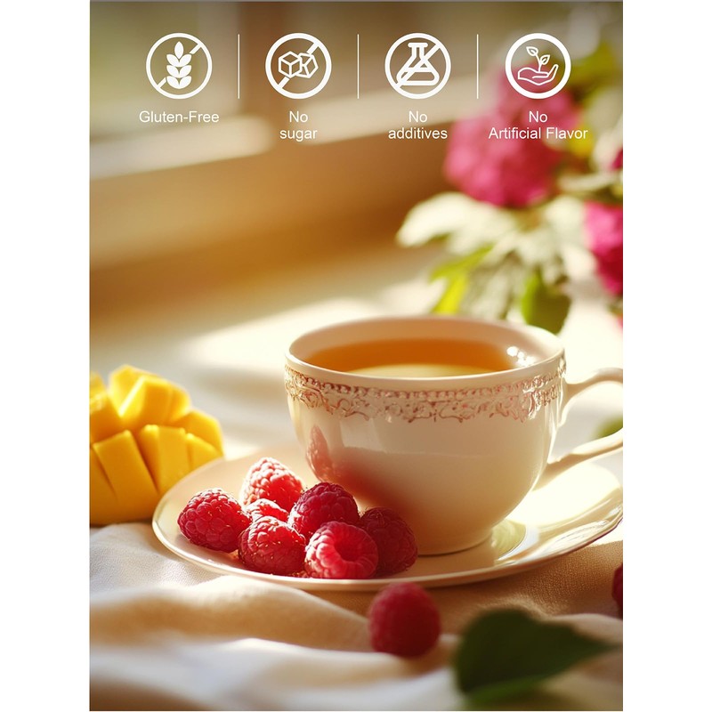 TeeLux Mango Ginger Tea, Zesty Ginger Root & Warm Cinnamon