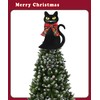 Black Cat Tree Topper for Christmas Decor