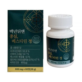 One hundred years later Baeknyeon Duan Center 600mg x 60 tablets 1 unit / 백년뒤앤 중심 600mg x 60정 1개