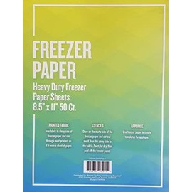 Central and Main Freezer Paper Sheets, 8.5 x 11 inches, 50ct, White, Rectangular, Uncoated