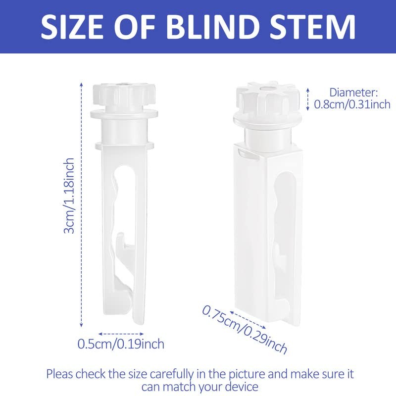 Vertical Blind Replacement Parts Repair Tabs White Stems for Window