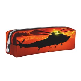 HAOSOFT Pencil Case City Police Car Pencil Case for Boys Girls Large School Supplies Pencil Case School Pencil Case for School, helicopter plane, Airplane-inspired, simple, fashionable