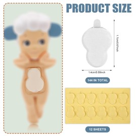12 Sheets Adhesive Tape for Baby, Nano Glue Adhesive Sticky Clear Double Sided Adhesive Pad Dots Stickers Detachable No Residue Tape for Angel Doll