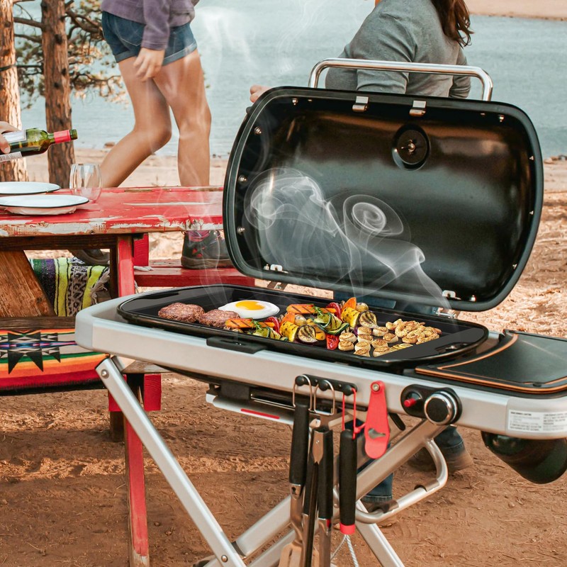 Onlyfire Ceramic Coated Full Size Griddle Insert for Weber Traveler