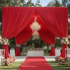 4 Panels 5x20ft Red Ceiling Drapes for Wedding Parties, Wrinkle